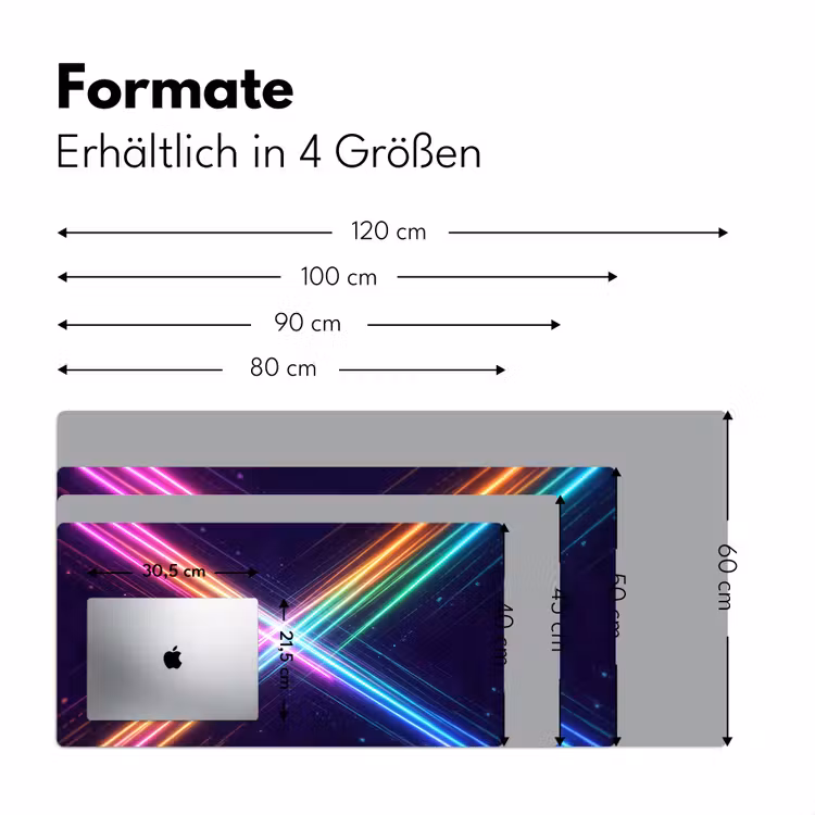 Kruisen - Lasterstralen - Neon Muismat XXL klein -ysfeer5_duits