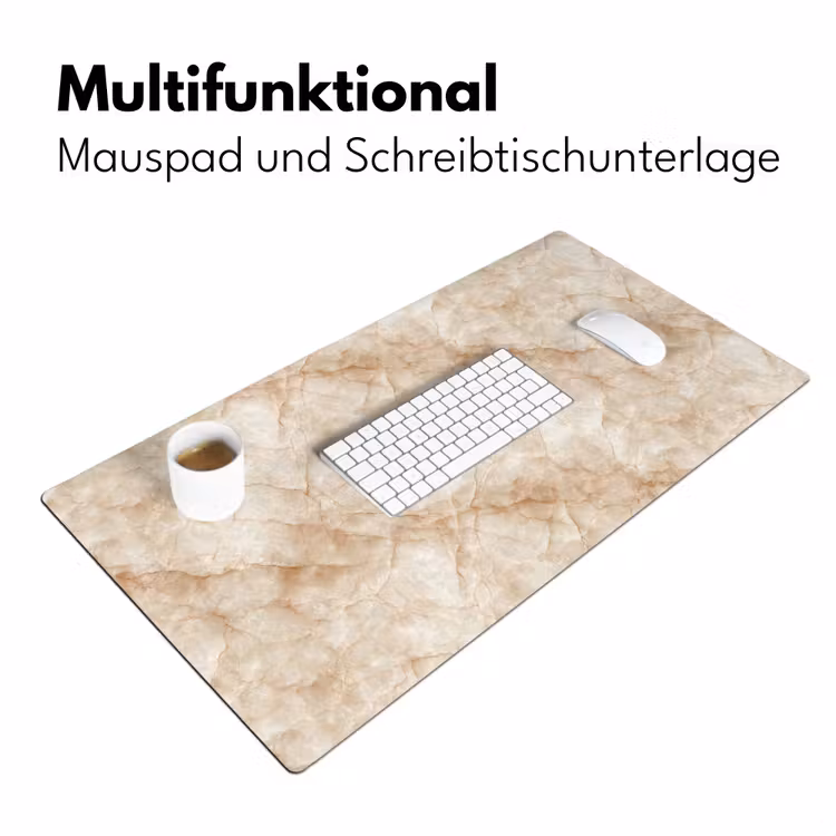 Kristalstructuur - Bruin - Marmer Muismat XXL klein 681 -ysfeer4_duits