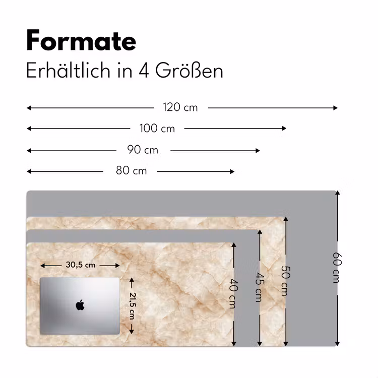 Kristalstructuur - Bruin - Marmer Muismat XXL klein 681 -ysfeer5_duits