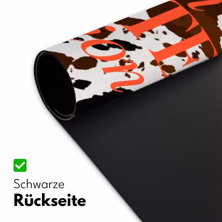 Koeienprint - Limited edition - Rood Muismat XXL klein -ysfeer2_duits