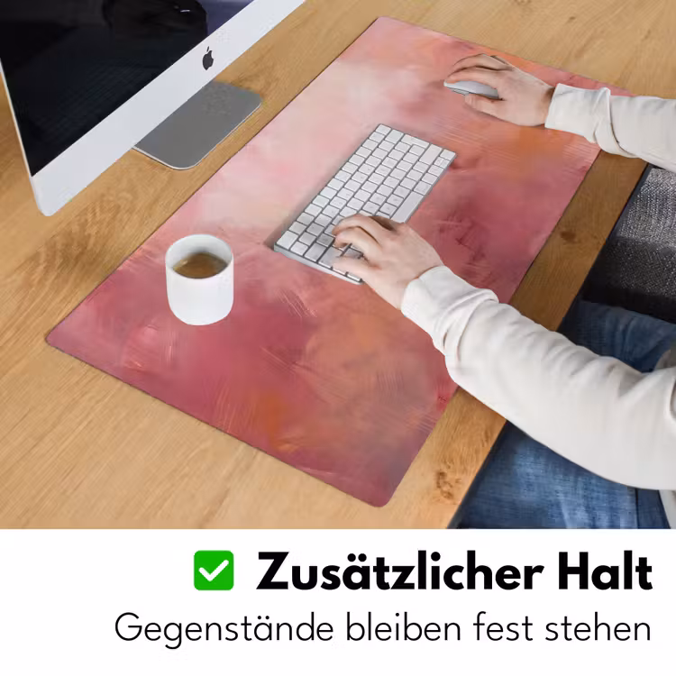 Kunst - Vloeiend - Pastel - Abstract Muismat XXL klein -ysfeer3_duits