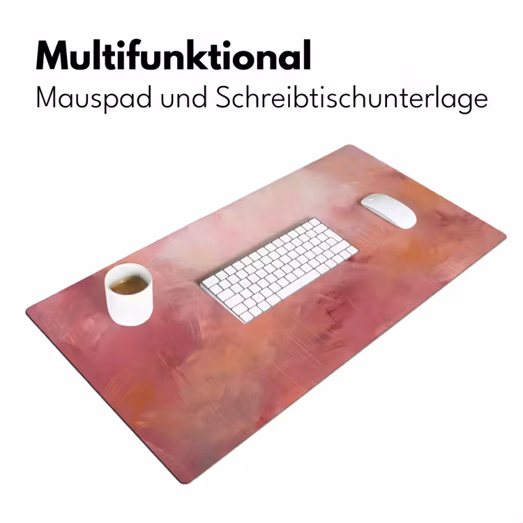 Kunst - Vloeiend - Pastel - Abstract Muismat XXL klein -ysfeer4_duits
