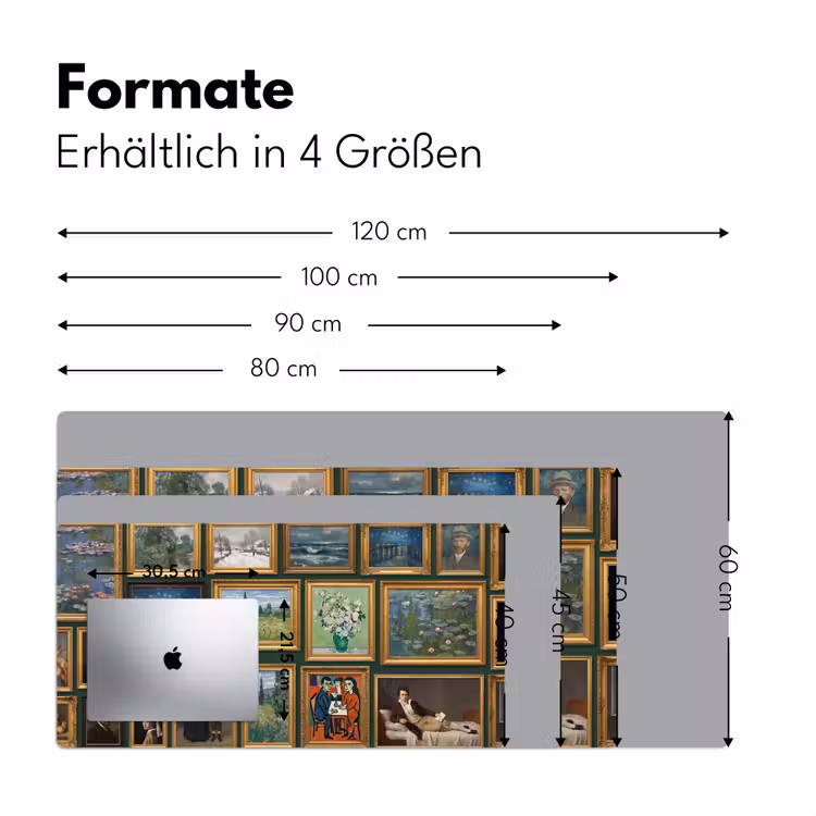 Kunst - Schilderijen - Collectie - Klassiek - Groen Muismat XXL klein -ysfeer5_duits