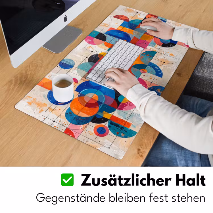 Kunst - Geometrisch - Abstract - Kleurrijk Muismat XXL klein -ysfeer3_duits