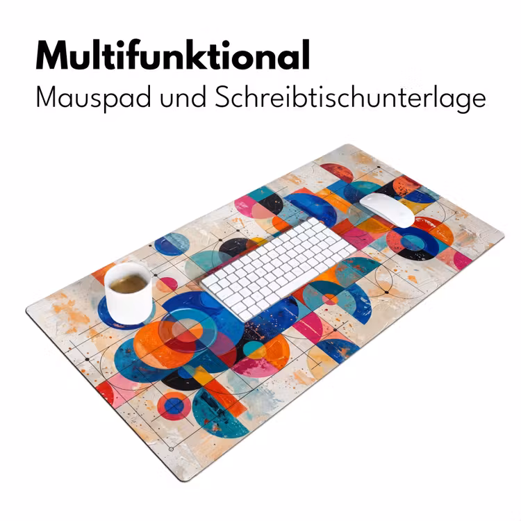 Kunst - Geometrisch - Abstract - Kleurrijk Muismat XXL klein -ysfeer4_duits