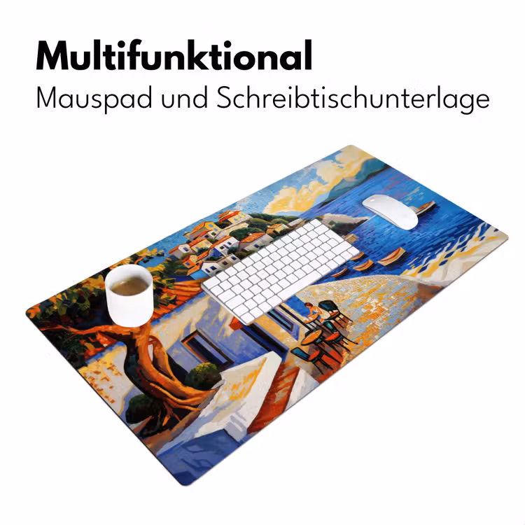 Kustdorp - Huisjes - Mozaïek - Zee Muismat XXL klein -ysfeer4_duits