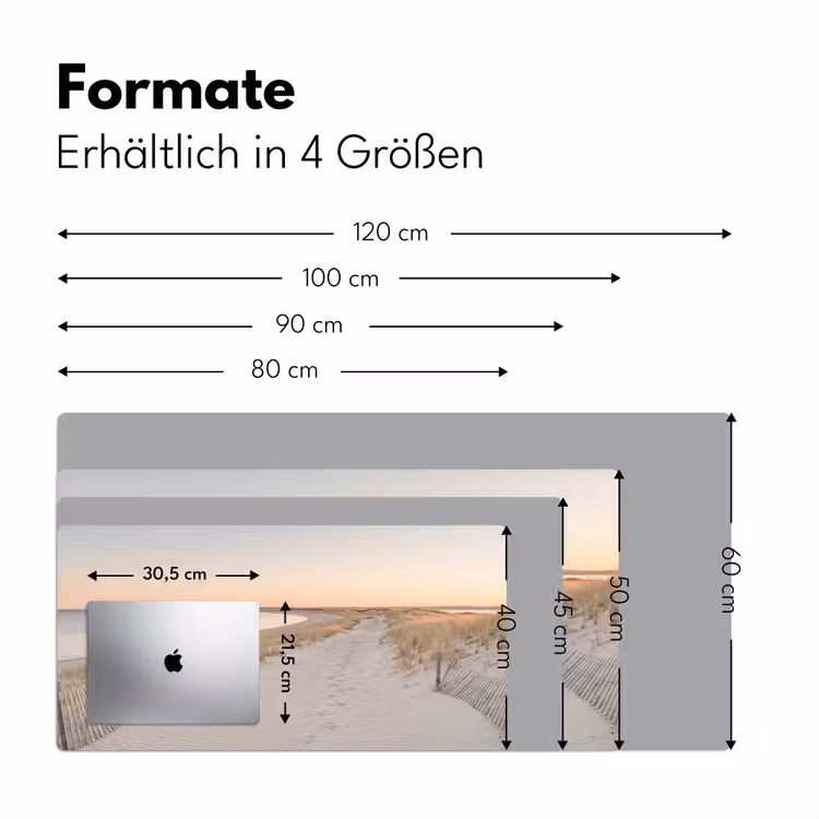 Kustlijn - Horizon - Hek Muismat XXL klein -ysfeer5_duits