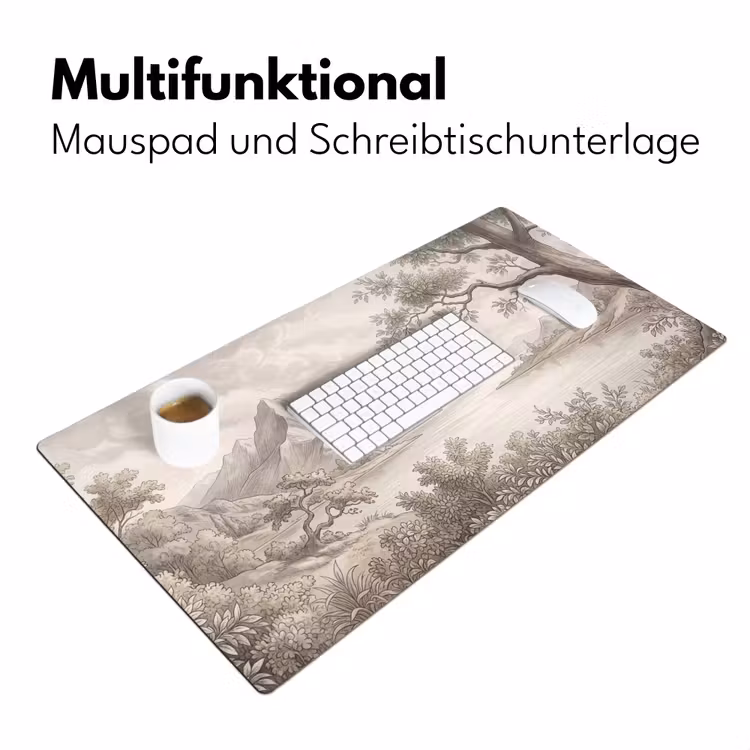 Landschap - Bergen - Meer - Natuur Muismat XXL klein -ysfeer4_duits