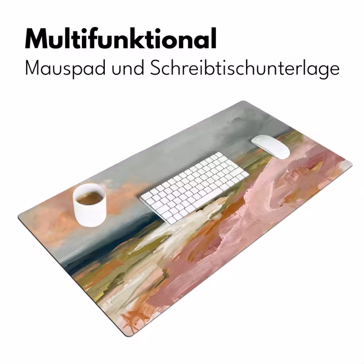 Landschap - Rivier - Abstract - Roze - Groen Muismat XXL klein -ysfeer4_duits