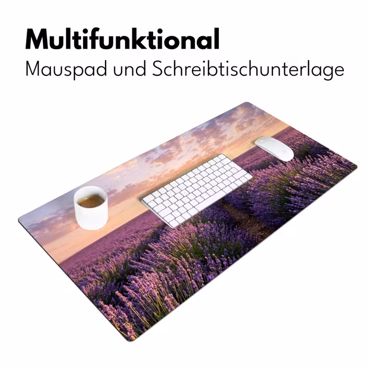 Landschap - Lavendelveld - Paars Muismat XXL klein -ysfeer4_duits