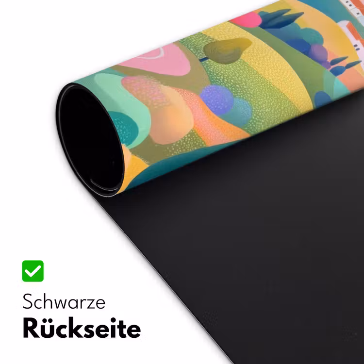 Landschap - Paars - Pastel - Huizen Muismat XXL klein -ysfeer2_duits
