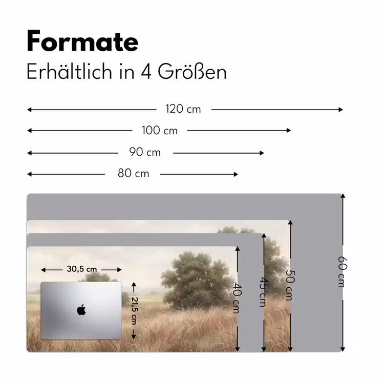 Landschap - Minimalistisch - Beige Muismat XXL klein -ysfeer5_duits
