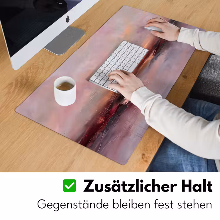 Landschap - Zonsondergang - Abstract - Modern - Roze Muismat XXL klein -ysfeer3_duits