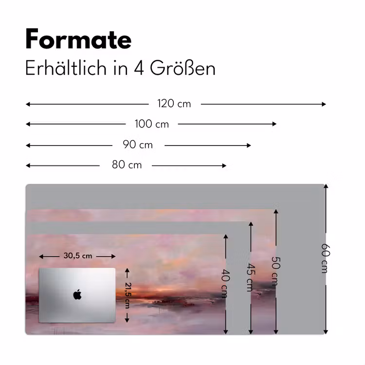 Landschap - Zonsondergang - Abstract - Modern - Roze Muismat XXL klein -ysfeer5_duits