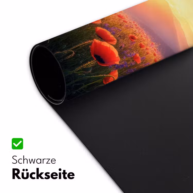 Landschap - Zonsondergang - Bloemenveld Muismat XXL klein -ysfeer2_duits