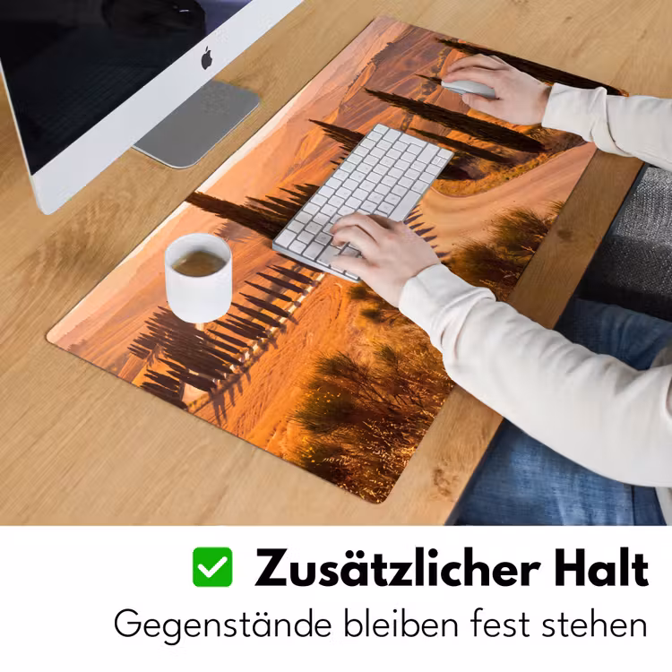 Schreibtischunterlage - Landschaft – Straße – Bäume – Natur – Gold — 3