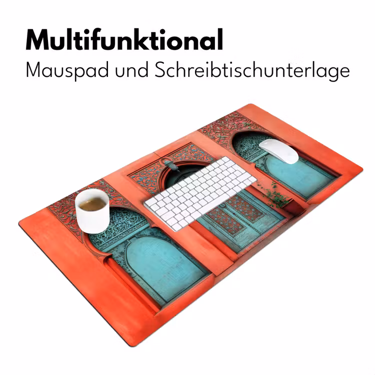 Lantaarn - Deur - Turquoise Muismat XXL klein -ysfeer4_duits