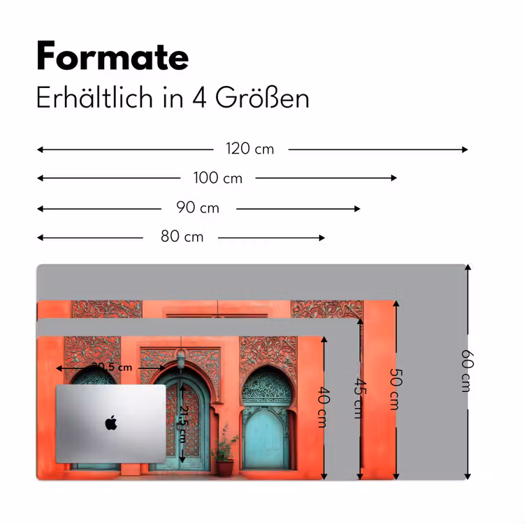 Lantaarn - Deur - Turquoise Muismat XXL klein -ysfeer5_duits