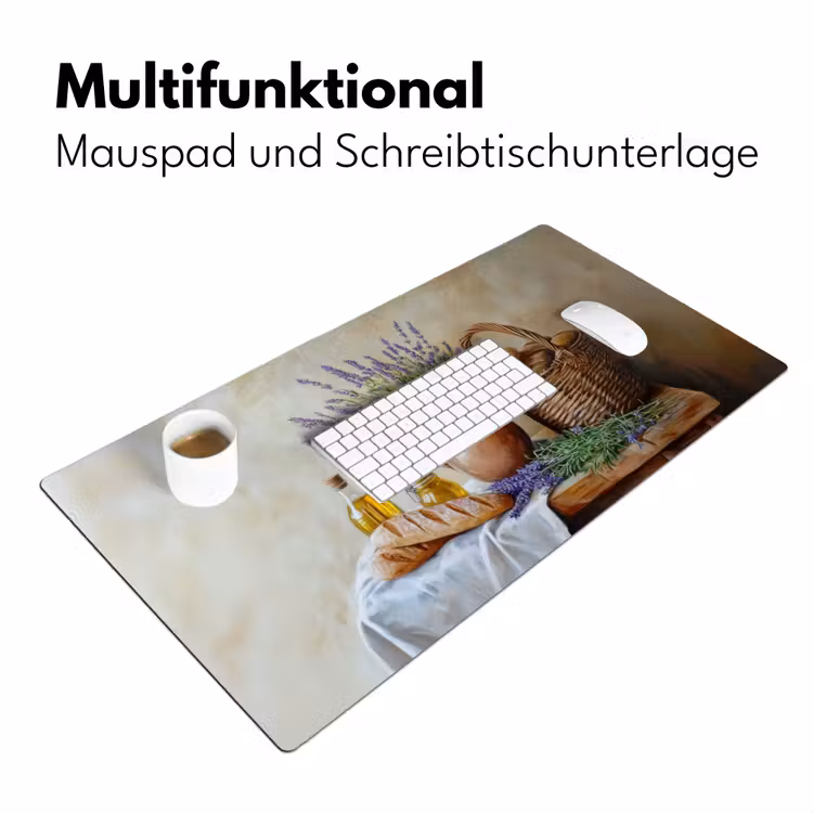 Lavendel - Brood - Stilleven Muismat XXL klein -ysfeer4_duits