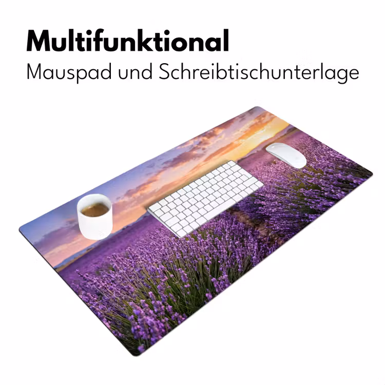 Lavendel - Veld - Natuur - Paars Muismat XXL klein -ysfeer4_duits