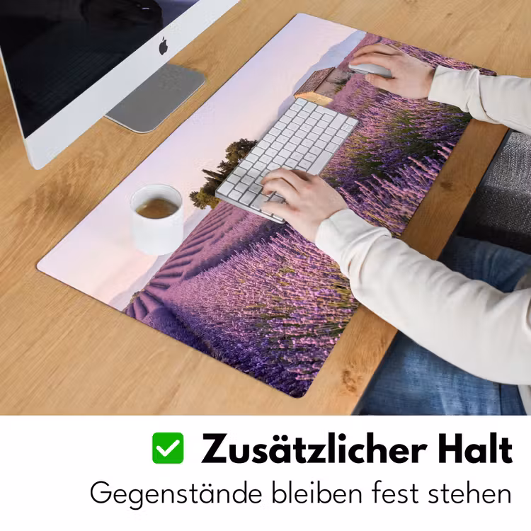 Lavendel - Landschap - Sereen - Paars Muismat XXL klein -ysfeer3_duits