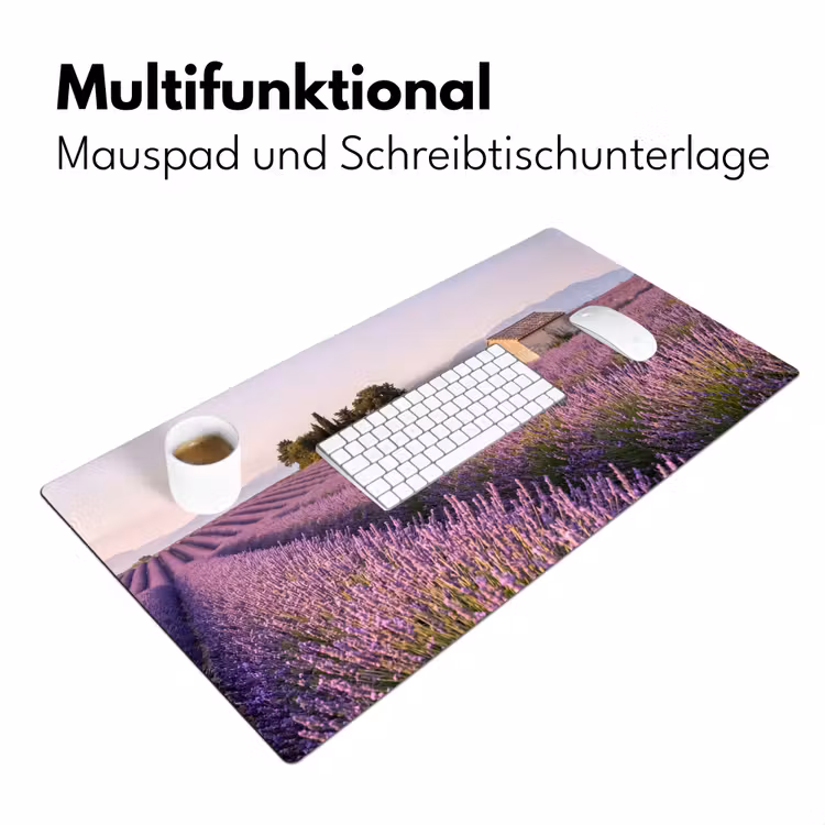 Lavendel - Landschap - Sereen - Paars Muismat XXL klein -ysfeer4_duits
