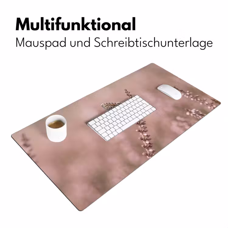 Lavendel - Vlinder - Paars Muismat XXL klein -ysfeer4_duits