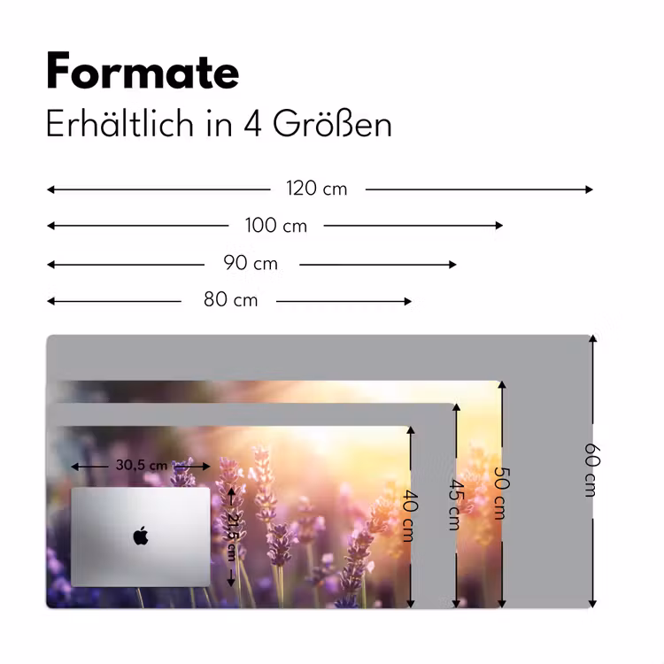 Lavendelbloemen - Paars - Zonlicht Muismat XXL klein -ysfeer5_duits