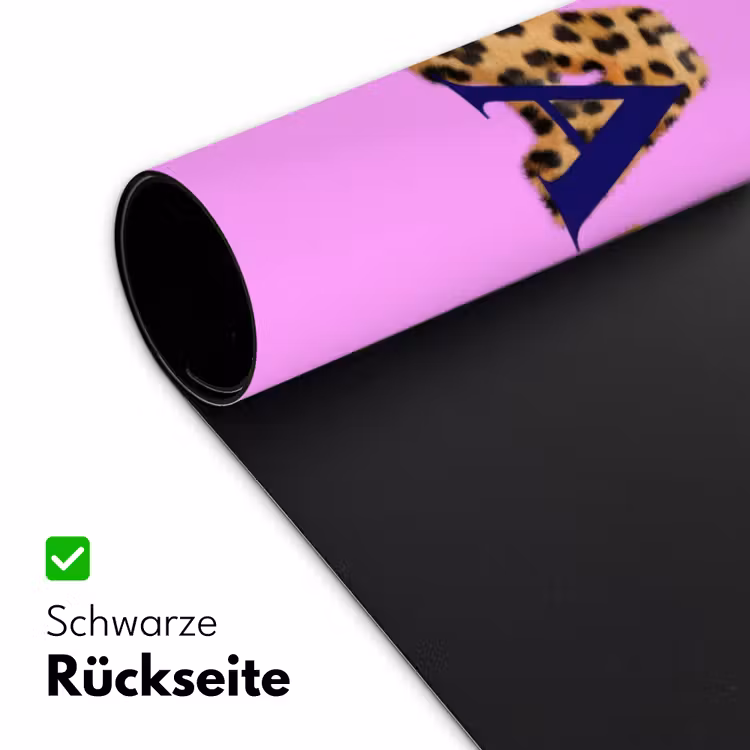 Felroze - Badass - Panterprint - Schaduw Muismat XXL klein -ysfeer2_duits