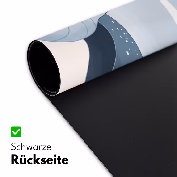 Schreibtischunterlage - Leuchtturm – Meer – Muschel – Abstrakt – Blau - Vuurtoren - Zee - Schelp - Abstract - Blauw Muismat XXL klein