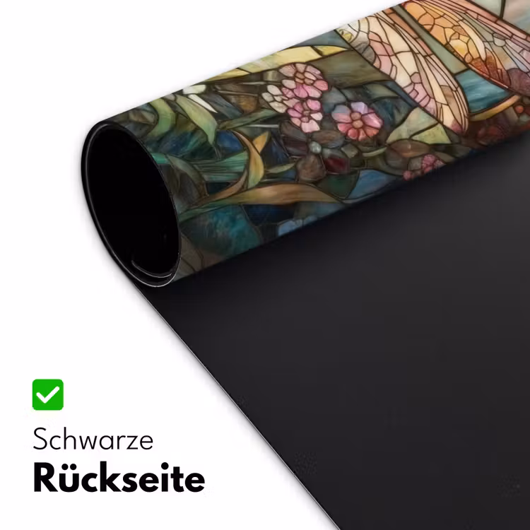 Libelle - Mozaïek - Bloemen - Kleurrijk Muismat XXL klein -ysfeer2_duits