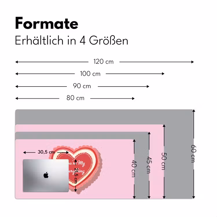 Liefde - Hart - Valentijn Muismat XXL klein -ysfeer5_duits