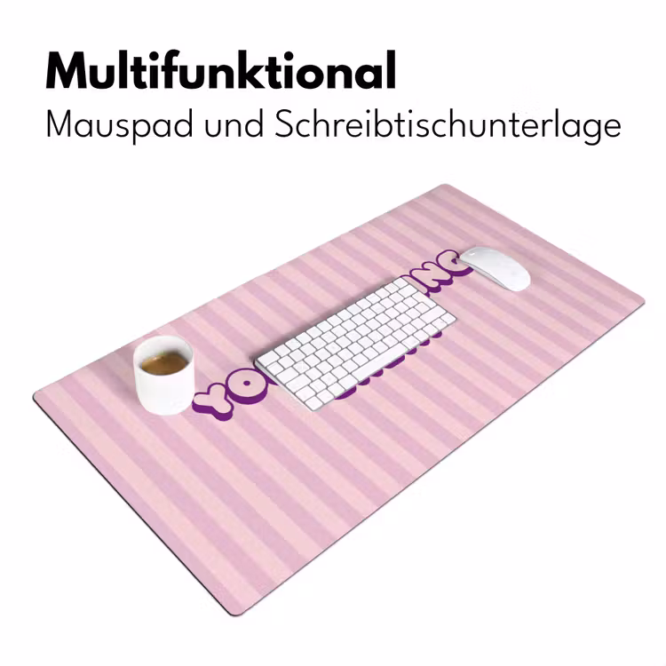 Paars - Strepen - You're doing great - Schaduw Muismat XXL klein -ysfeer4_duits