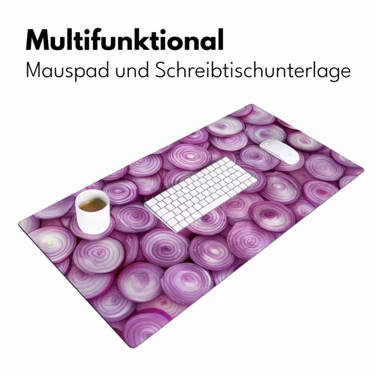 Paars - Uien - Close up Muismat XXL klein -ysfeer4_duits