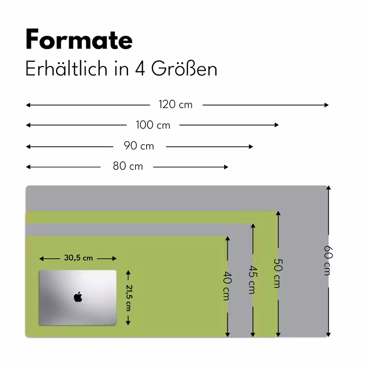 Lime - Glow - Groen Muismat XXL klein 681 -ysfeer5_duits