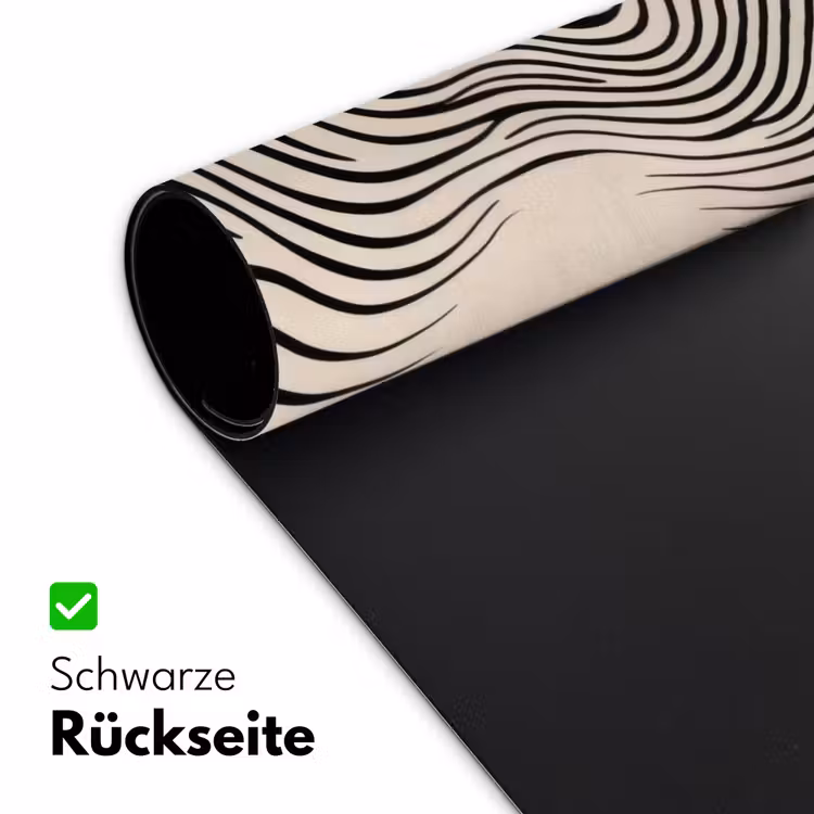 Lijnen - Abstract - Golvend - Zwart Muismat XXL klein -ysfeer2_duits
