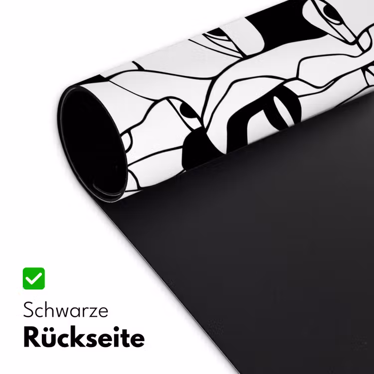 Lijnen - Gezichten - Zwart - Wit Muismat XXL klein 681 -ysfeer2_duits
