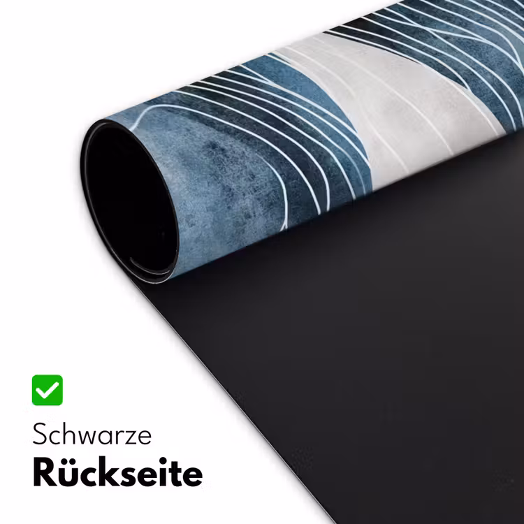 Lijnen - Golven - Abstract - Blauw Muismat XXL klein -ysfeer2_duits