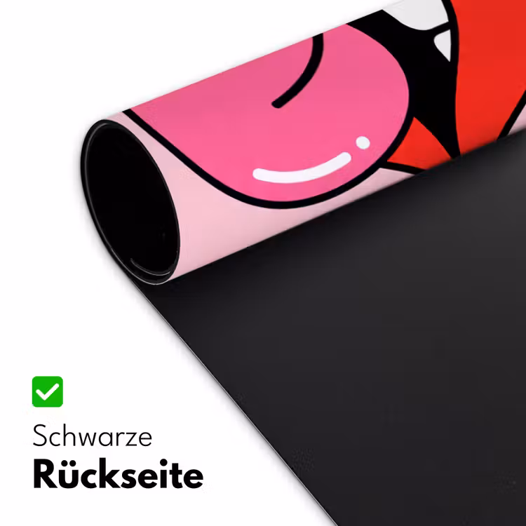 Lippen - Tong - Pop-art - Kleurrijk - Roze Muismat XXL klein -ysfeer2_duits