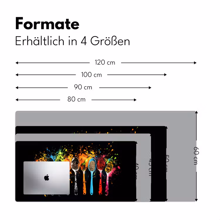 Lepels - Kruiden - Modern - Graffiti - Verf - Kleurrijk Muismat XXL klein -ysfeer5_duits