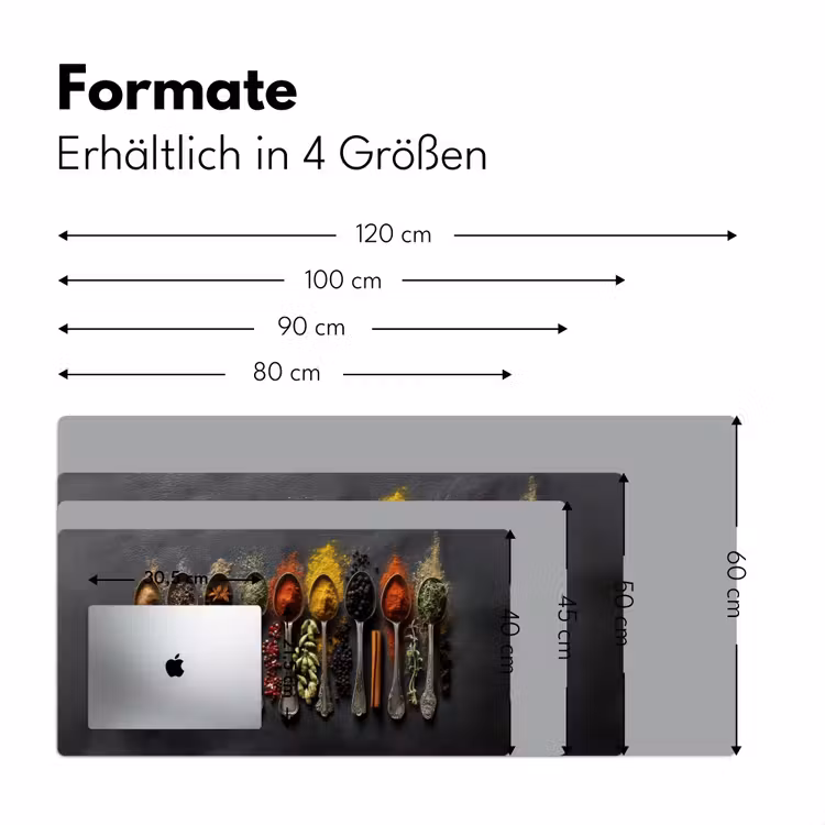 Lepels - Specerijen - Kaneel - Chili Muismat XXL klein -ysfeer5_duits