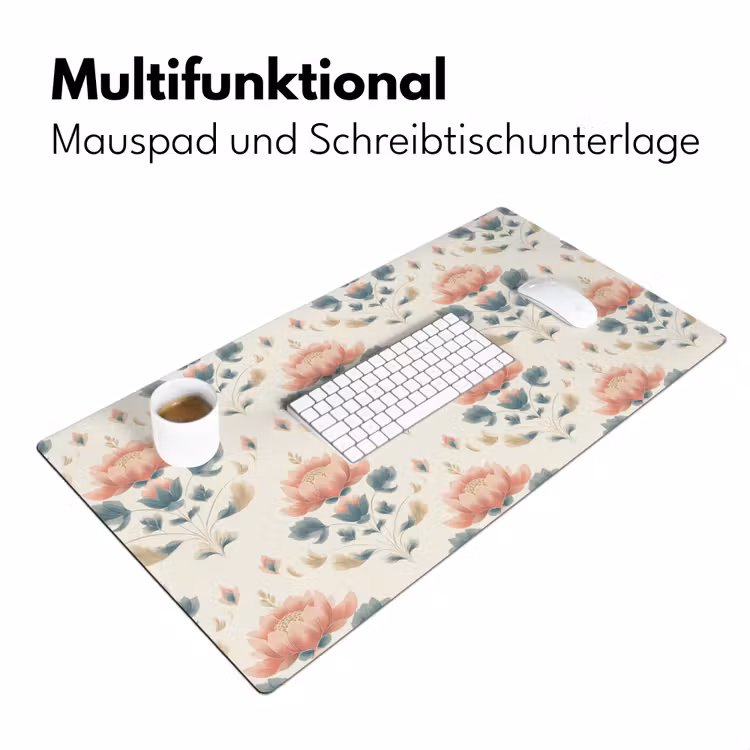 Lotus - Bloemen - Roze Muismat XXL klein 681 -ysfeer4_duits