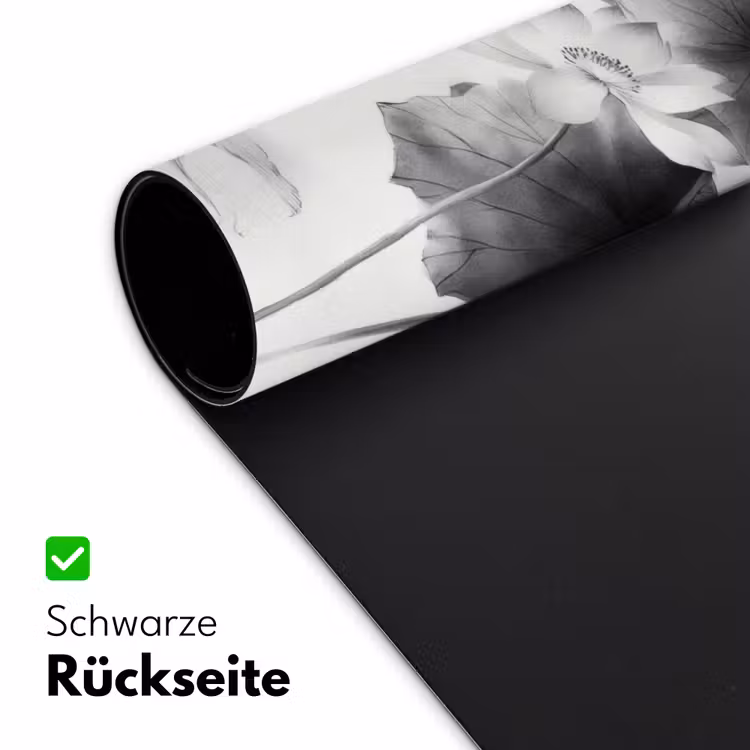 Lotusbloemen - Vissen - Bladeren - Zwart Muismat XXL klein -ysfeer2_duits