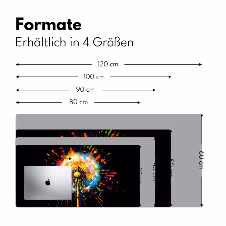 Paardenbloem - Graffiti - Kleurrijk - Bloemen - Natuur Muismat XXL klein -ysfeer5_duits