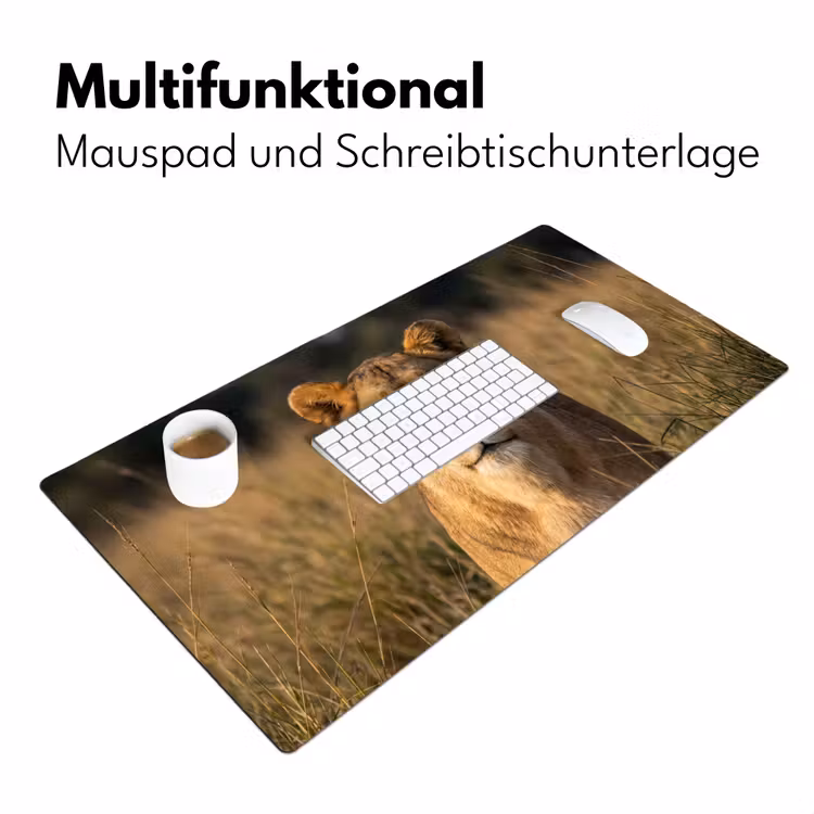 Leeuwin - Gras - Geel Muismat XXL klein -ysfeer4_duits