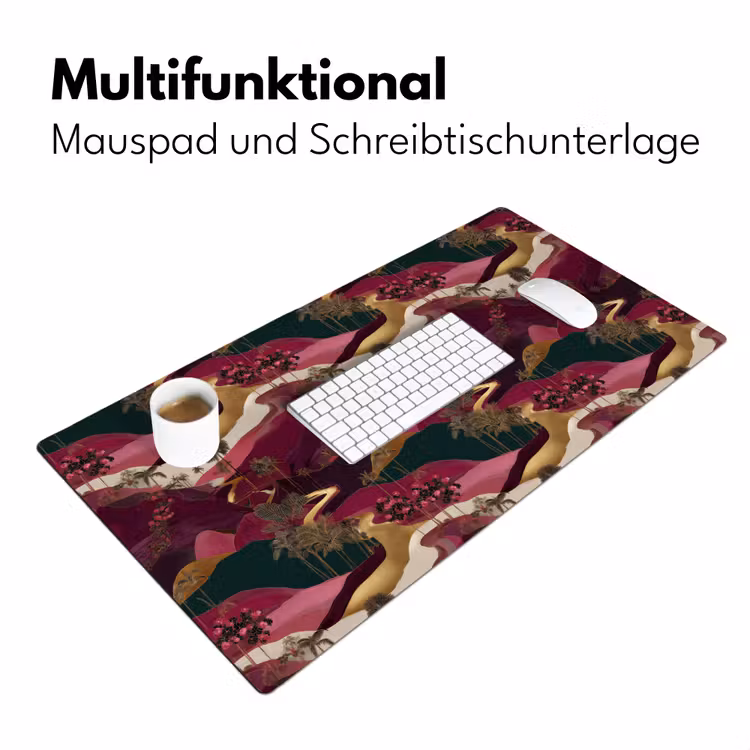 Magisch - Palmbomen - Goud Muismat XXL klein 681 -ysfeer4_duits