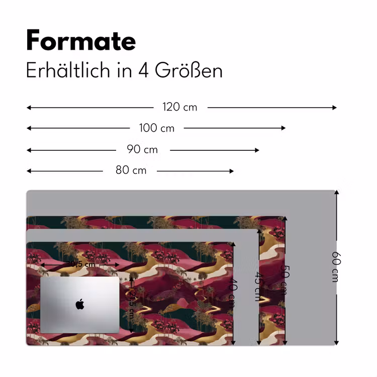 Magisch - Palmbomen - Goud Muismat XXL klein 681 -ysfeer5_duits