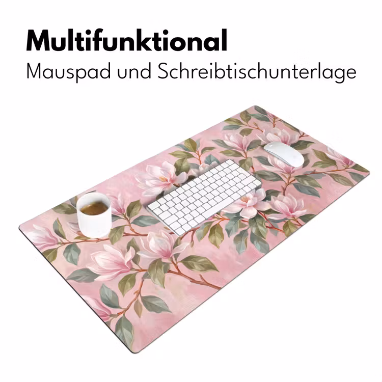 Magnolia's - Patroon - Roze Muismat XXL klein -ysfeer4_duits