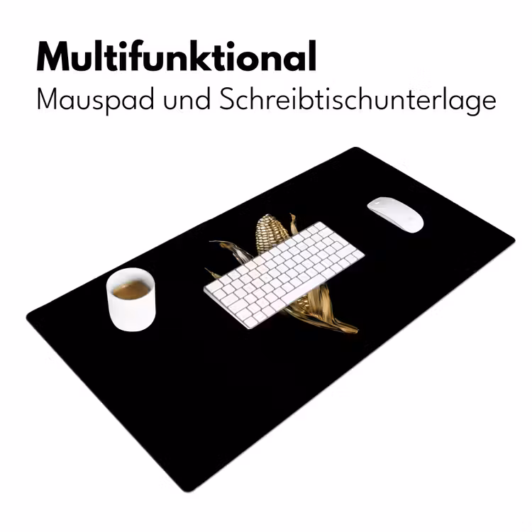 Mais - Eten - Goud - Zwart Muismat XXL klein -ysfeer4_duits