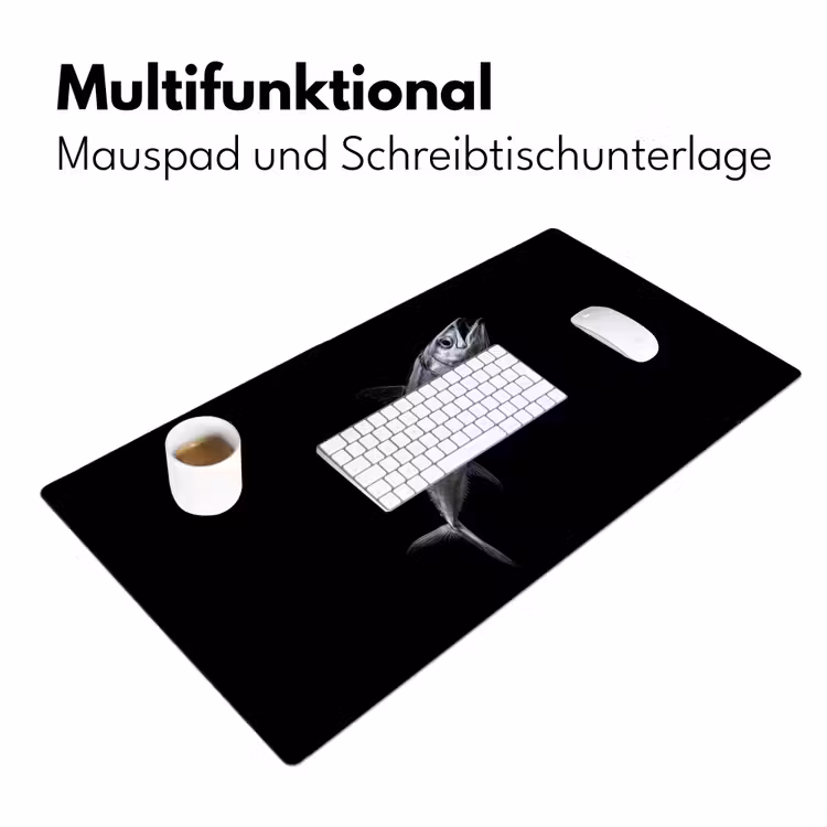 Makreel - Vis - Zwart Muismat XXL klein -ysfeer4_duits